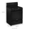 Whirlpool 30-in 5 Burners 5.1-cu ft Freestanding Natural Gas Range (Black) - Image 4
