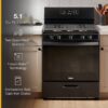 Whirlpool 30-in 5 Burners 5.1-cu ft Freestanding Natural Gas Range (Black) - Image 5