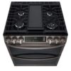 LG 30 in. W 6.9 cu. ft. Smart Slide-In Double Oven Propne Range with ProBake and InstaView PrintProof black Stainless Steel - Image 3