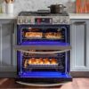 LG 30 in. W 6.9 cu. ft. Smart Slide-In Double Oven Propne Range with ProBake and InstaView PrintProof black Stainless Steel - Image 7