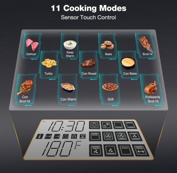 thermomate 24" Electric Built-in Wall Oven 2.6 Cu.Ft. Convection Ovens, Sensor, stainless steel - Image 3