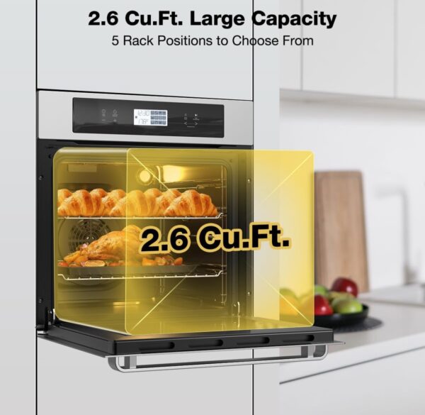 thermomate 24" Electric Built-in Wall Oven 2.6 Cu.Ft. Convection Ovens, Sensor, stainless steel - Image 4