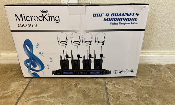 MicrocKing UHF Wireless Microphone System Cordless Lapel/Headset/Lavalier Mic(4 Bodypacks) - Image 8