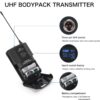 MicrocKing UHF Wireless Microphone System Cordless Lapel/Headset/Lavalier Mic(4 Bodypacks) - Image 4