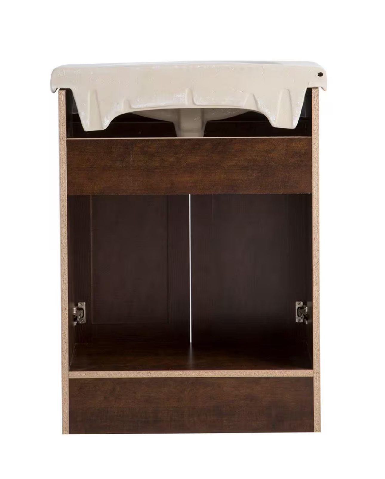 Glacier Bay Chelsea 26 in. Single Sink Cognac Bath Vanity with White