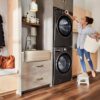 LG TurboWash 360 5-cu ft High Efficiency Stackable Steam Cycle Smart Front-Load Washer and dryer - Image 12