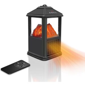 Portable Little 4 Sided Small Electric Fireplaces Space Heaters for Indoor Use Freestanding