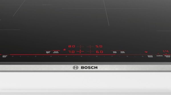 Bosch 800 Series Smart 30-in 4 burners Black with Stainless Steel Strip induction Cooktop - Image 7