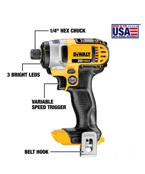 DEWALT 20-Volt MAX Lithium-Ion Cordless 1/4 in Impact Driver and IMPACT CONNECT Copper Pipe Cutter - Image 2
