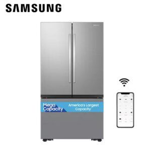 Samsung Standard-Depth Mega Capacity 32-cu ft 3 -Door Smart French Door Refrigerator Stainless Steel