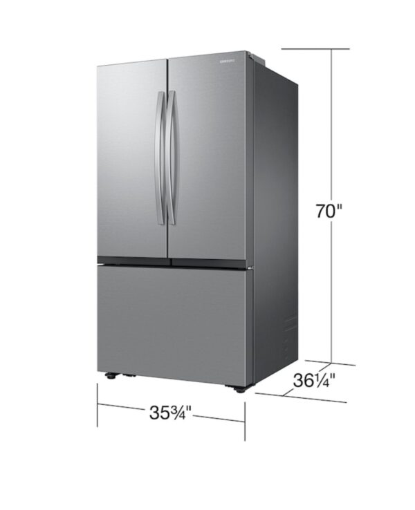 Samsung Standard-Depth Mega Capacity 32-cu ft 3 -Door Smart French Door Refrigerator Stainless Steel - Image 3