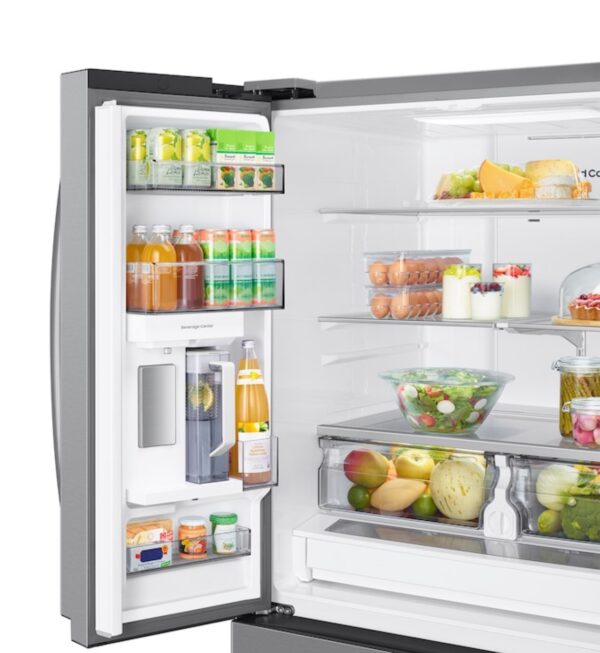 Samsung Standard-Depth Mega Capacity 32-cu ft 3 -Door Smart French Door Refrigerator Stainless Steel - Image 7