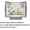 Samsung Standard-Depth Mega Capacity 32-cu ft 3 -Door Smart French Door Refrigerator Stainless Steel - Image 11