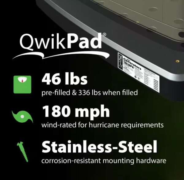 QwikProducts Qwikpad for Generators Universal- Generac/Honeywell/Kohler Base pad - Image 5