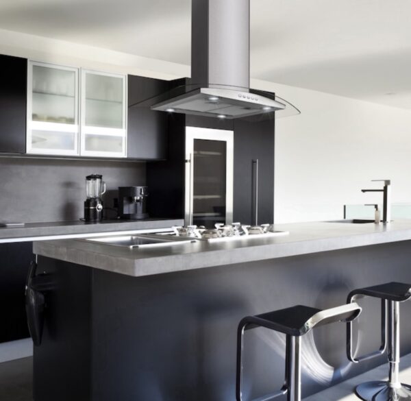 AKDY 30 inch Convertible 400-CFM Stainless steel Island Range Hood with Charcoal Filter - Image 2