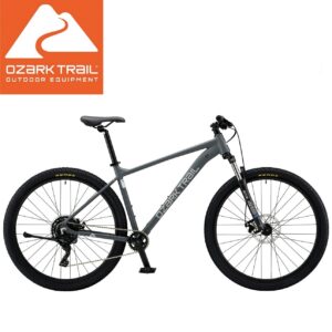 29" Ozark Trail Ridge Mountain Bike, Large Frame, Fits Riders 5'7" - 6'2", Gray, Adult, Unisex