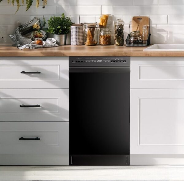 Midea 18-in Front Control Built-in Dishwasher ( Black ) ENERGY STAR, 52-Decibel Standard Sound Level - Image 5