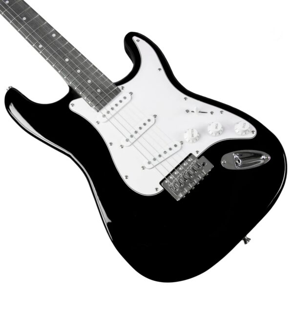 RockJam Black Electric Guitar with Guitar Bag - Image 2