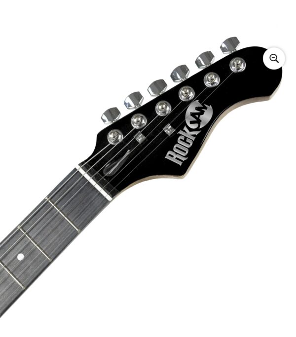 RockJam Black Electric Guitar with Guitar Bag - Image 5