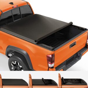JDMSPEED Soft Roll-up Truck Bed Tonneau Cover Compatible with 2016-2023 Toyota Tacoma 6FT Bed Pickup