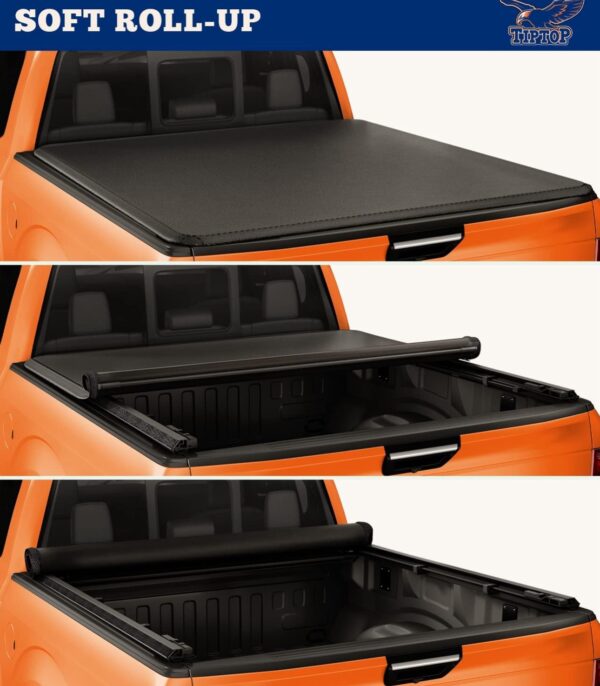 JDMSPEED Soft Roll-up Truck Bed Tonneau Cover Compatible with 2016-2023 Toyota Tacoma 6FT Bed Pickup - Image 3