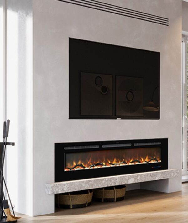 54 inches Electric Fireplace Inserts, Recessed and Wall Mounted Fireplace Heater, Linear Fireplace - Image 9