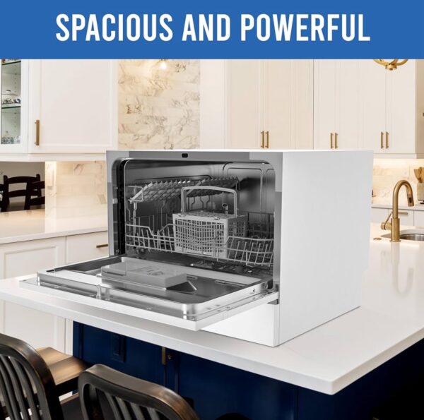 Farberware Compact 6-Place Setting - Portable Mini Countertop Dishwasher with 7 Wash Programs - Image 5