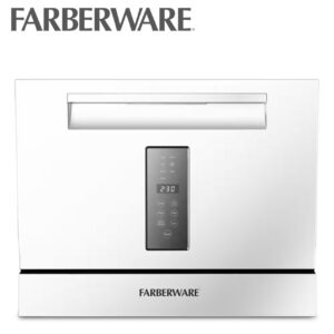 Farberware Compact 6-Place Setting - Portable Mini Countertop Dishwasher with 7 Wash Programs