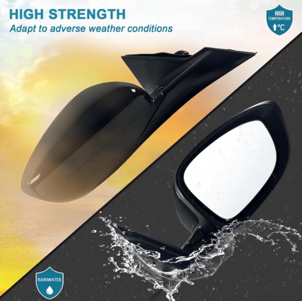 Lqito Right Passenger side Mirror Fits 2023 2024 2025 Honda Accord with Power Glass Black (3Pins) - Image 3
