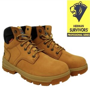 Herman Survivors Men's Boulder Waterproof 6" Steel Toe Work Boots Size 7 W