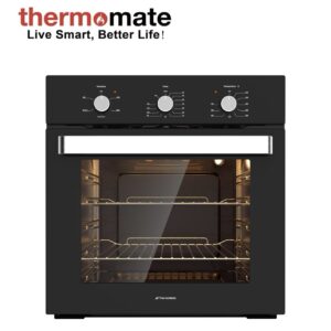 thermomate 24 Inch Built-in Electric Single Wall Oven, 2.79 Cu. Ft. with 5 Cooking Functions, Black