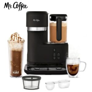 Mr. Coffee Single Serve Frappe and Iced Coffee Maker with Blender, Black
