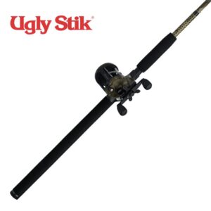 Ugly Stik Camo Baitcast Fishing Combo, 7' Medium Heavy Rod, 20 Size Reel