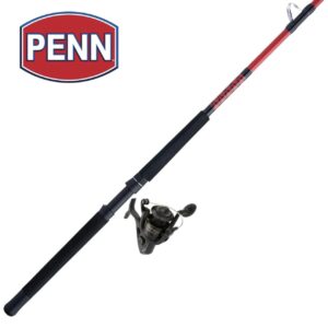 PENN Mariner® III Boat Conventional Rod, 6' Extra Heavy Fishing Rod 5000 Reel, Red