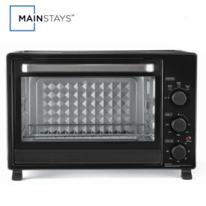Mainstays XL Toaster Oven, 34QT, 6-Slice Family Size, Black, 1500W,