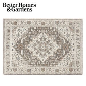 Better Homes & Gardens Medallion Indoor Area Rug, Multicolor, 5'x7'2