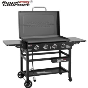 Royal Gourmet 35'' Griddle with Hood 4 -Burner Liquid propane Flat Top Grill