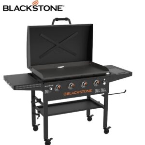 Blackstone Original Outdoor Griddle, 4-Burner 36" Propane Flat Top Grill with Hood, Black