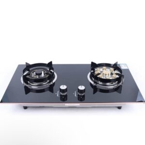 OPAICN Gas Cooktop, 2-Burner Built-in / Portable, Natural Gas Cooktop, Tempered Glass Easy to Clean