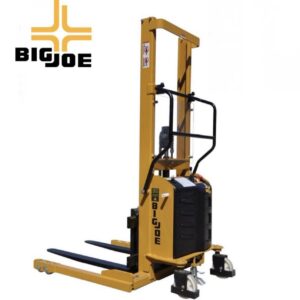 Big Joe Semi-Electric Straddle Stacker-2200 Lbs Capacity With adjustable Legs-62" Lifting