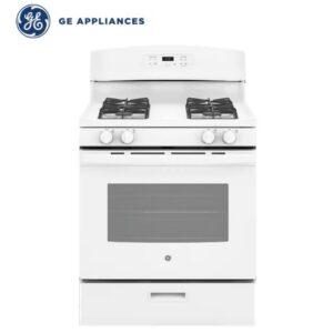 GE 30-in 4 burners 5-cu ft Freestanding Natural Gas Range ( White )