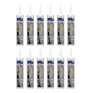 White Lightning 3006 Quick Dry 10-oz Paint and Trim White Paintable Latex Caulk 12-Pack