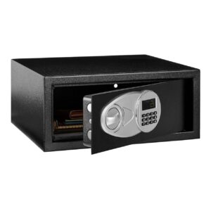 Amazon Basics 0.7 cu ft Steel Security Safe and Lock Box with Digital Keypad, Electronic Lock, Black