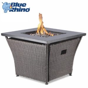 Blue Rhino 32-in W 50000 Maximum BTUs Steel Square Liquid propane Fire pit table