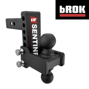 bROK Class III Adjustable Ball Mount, Fits 2" receivers with 6" drop and weight capacity of 10,000lb