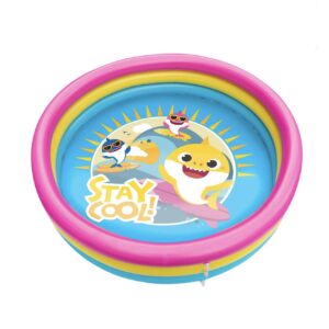 Pinkfong Baby Shark 3-Ring Inflatable Swimming Pool, Portable Pool for Summer Play (Ages 2+)